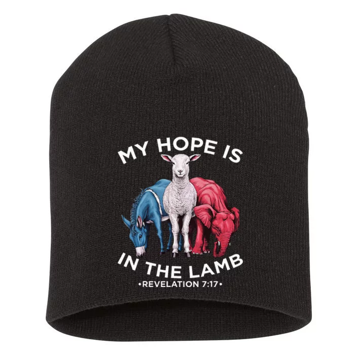 Hope Is In The Lamb My Christian God Jesus Humor Short Acrylic Beanie