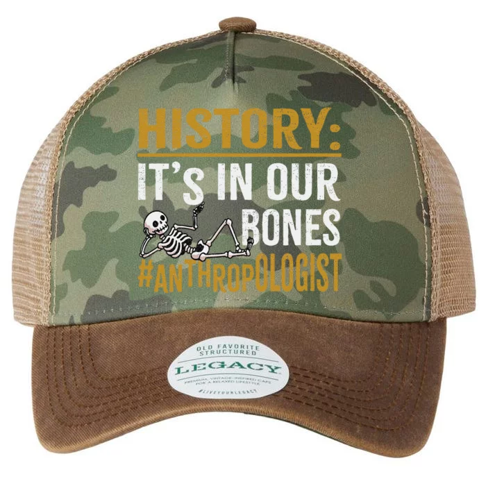 History ItS In Our Bones Anthropology Human Evolution Study Legacy Tie Dye Trucker Hat