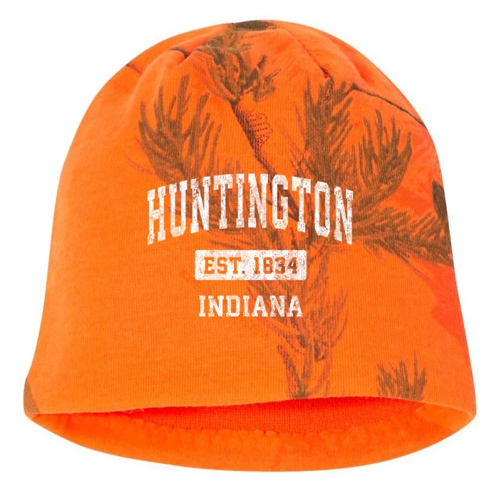 Huntington Indiana In Vintage Sports Established Kati - Camo Knit Beanie