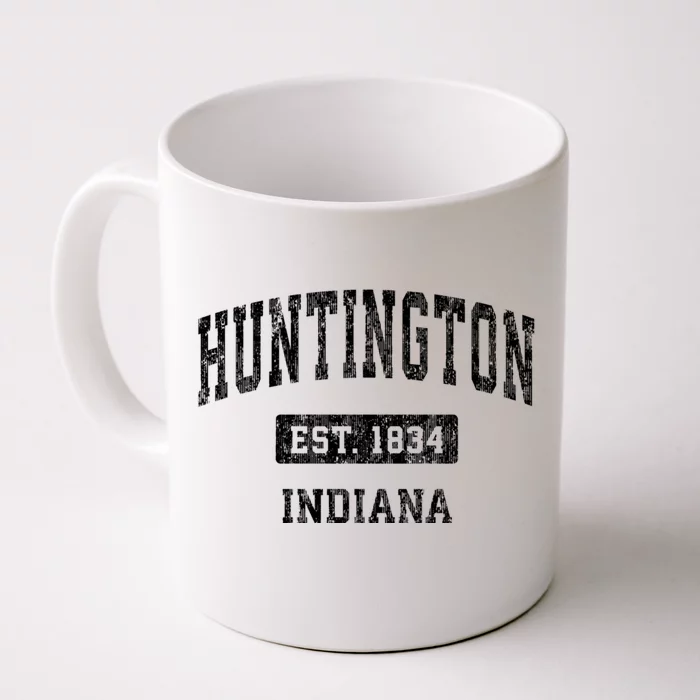 Huntington Indiana In Vintage Sports Established Front & Back Coffee Mug