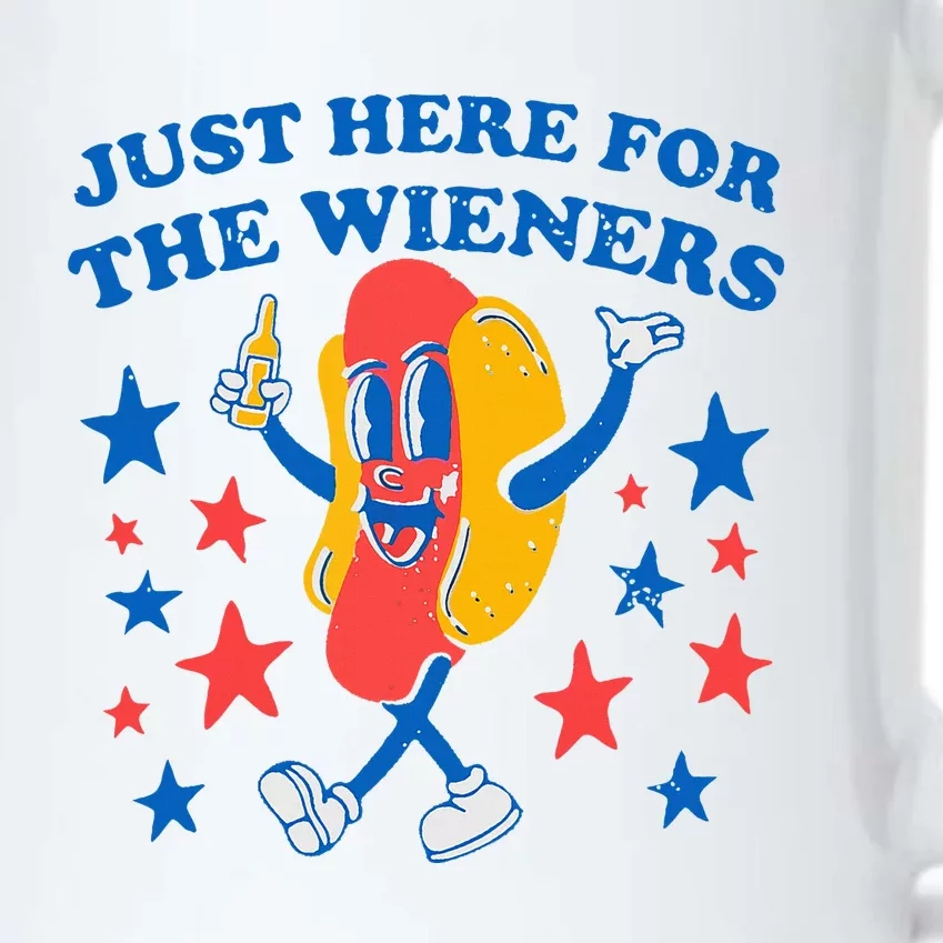 Hotdog IM Just Here For The Wieners Black Color Changing Mug