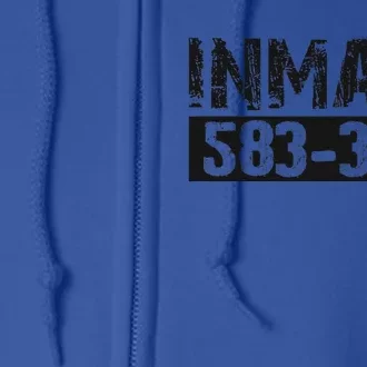 Halloween Inmate Jail Costume Full Zip Hoodie