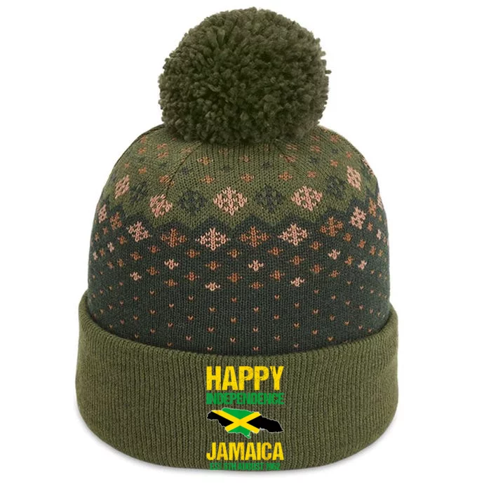 Happy Independence Jamaica Est 6th August 1962 Jamaican The Baniff Cuffed Pom Beanie