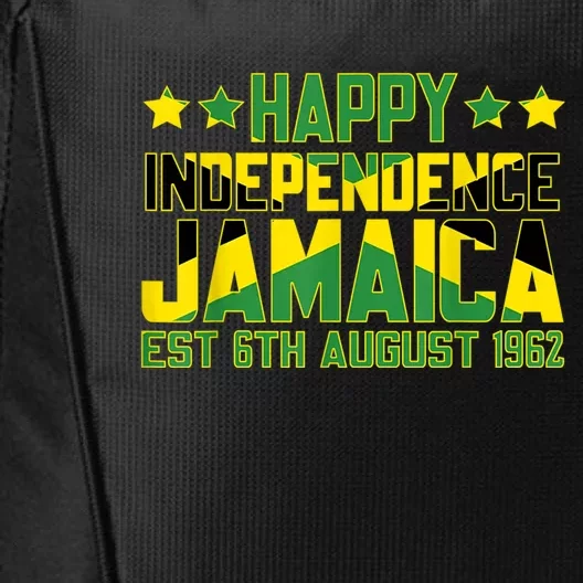 Happy Independence Jamaica Est 6th August 1962 Jamaican Flag City Backpack