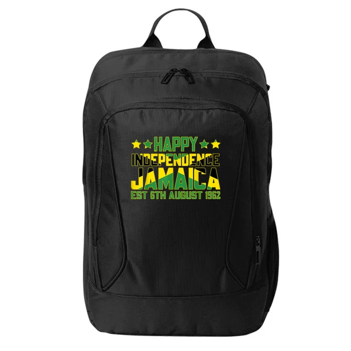 Happy Independence Jamaica Est 6th August 1962 Jamaican Flag City Backpack