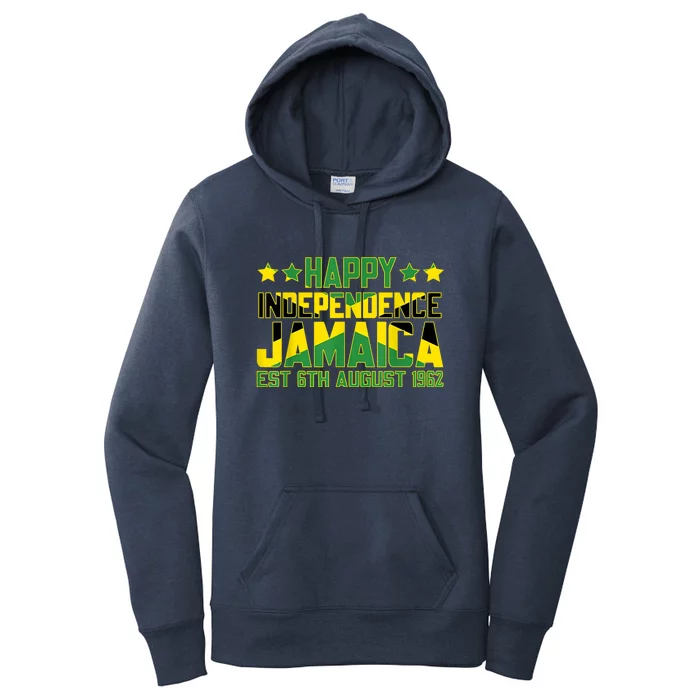 Happy Independence Jamaica Est 6th August 1962 Jamaican Flag Women's Pullover Hoodie