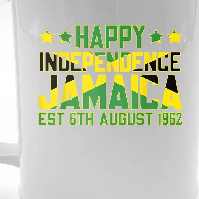 Happy Independence Jamaica Est 6th August 1962 Jamaican Flag Front & Back Beer Stein