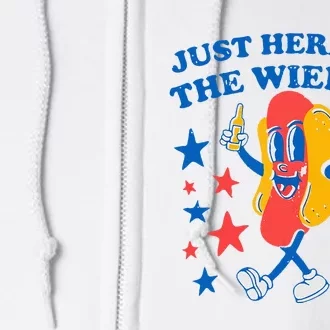 Hotdog IM Just Here For The Wieners 4th Of July Full Zip Hoodie