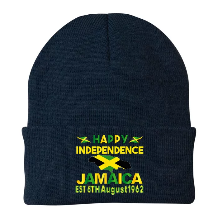 Happy Independence Jamaica Day Jamaican Flag 1962 Knit Cap Winter Beanie