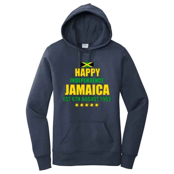 Happy Independence Jamaica Est 6th August 1962 Jamaican Women's Pullover Hoodie