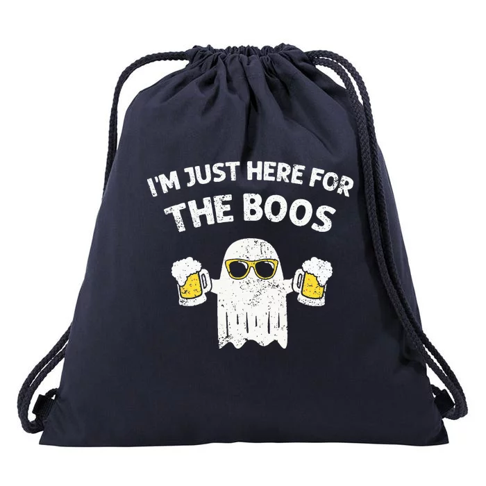 Halloween Im Just Here For Boos Halloween Beer Lovers Drawstring Bag