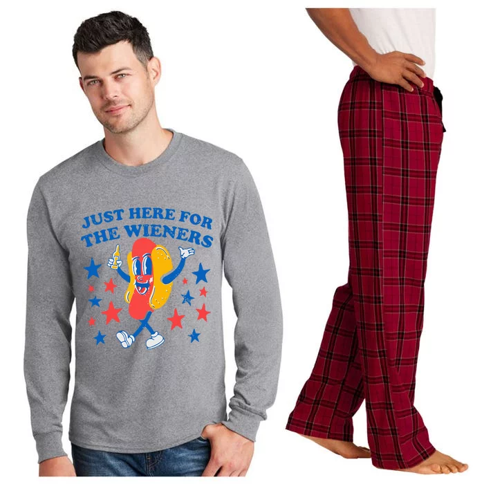 Hotdog IM Just Here For The Wieners Long Sleeve Pajama Set