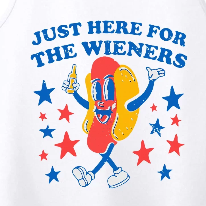 Hotdog IM Just Here For The Wieners Performance Tank