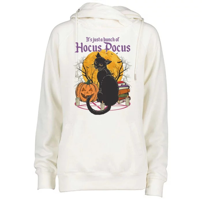 Halloween It's Just A Bunch Of Hocus Pocus Womens Funnel Neck Pullover Hood