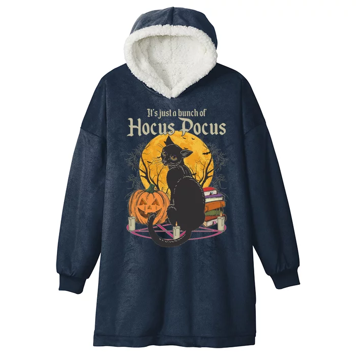 Halloween It's Just A Bunch Of Hocus Pocus Hooded Wearable Blanket