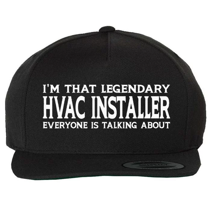 Hvac Installer Job Title Employee Funny Hvac Installer Wool Snapback Cap