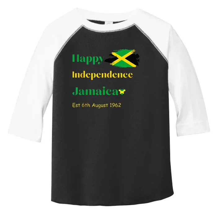 Happy Independence Jamaica Day Jamaican Flag 1962 Toddler Fine Jersey T-Shirt