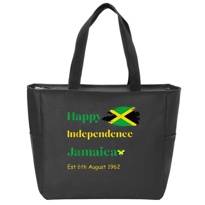 Happy Independence Jamaica Day Jamaican Flag 1962 Zip Tote Bag