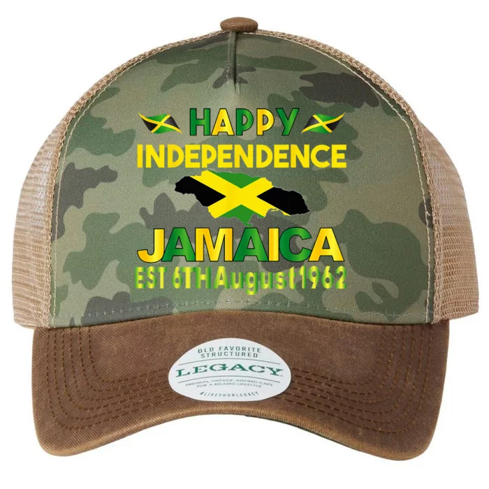 Happy Independence Jamaica Day Jamaican Flag 1962 Legacy Tie Dye Trucker Hat