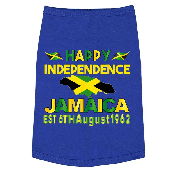 Happy Independence Jamaica Day Jamaican Flag 1962 Doggie Tank