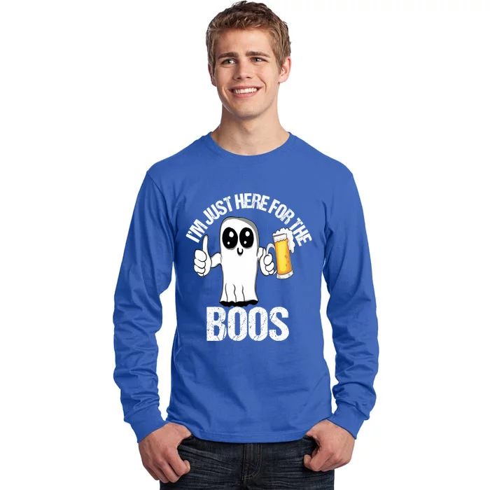 Halloween Im Just Here For The Boos Beer Ing Cool Gift Tall Long Sleeve T-Shirt