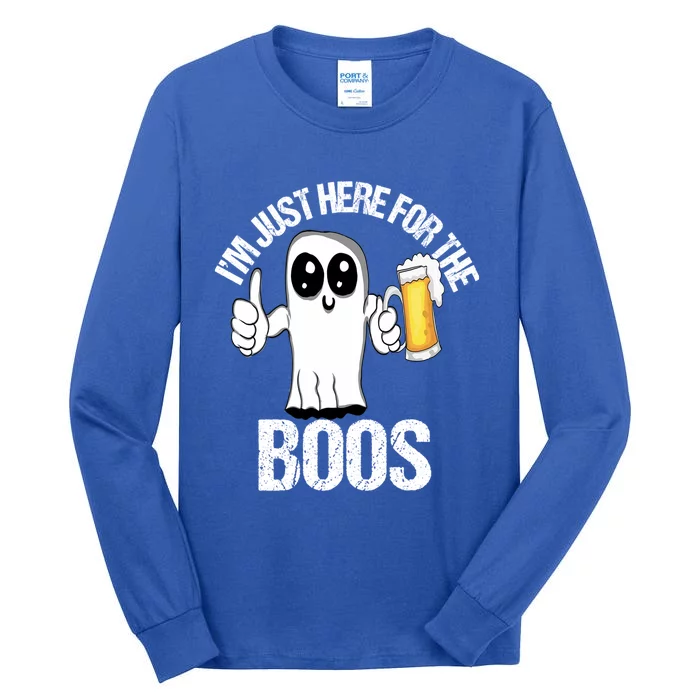 Halloween Im Just Here For The Boos Beer Ing Cool Gift Tall Long Sleeve T-Shirt