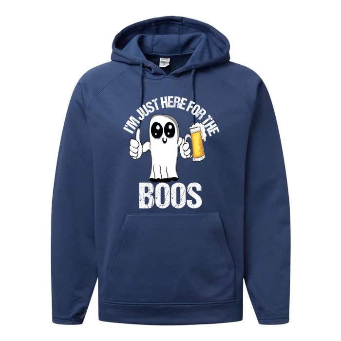 Halloween Im Just Here For The Boos Beer Ing Cool Gift Performance Fleece Hoodie