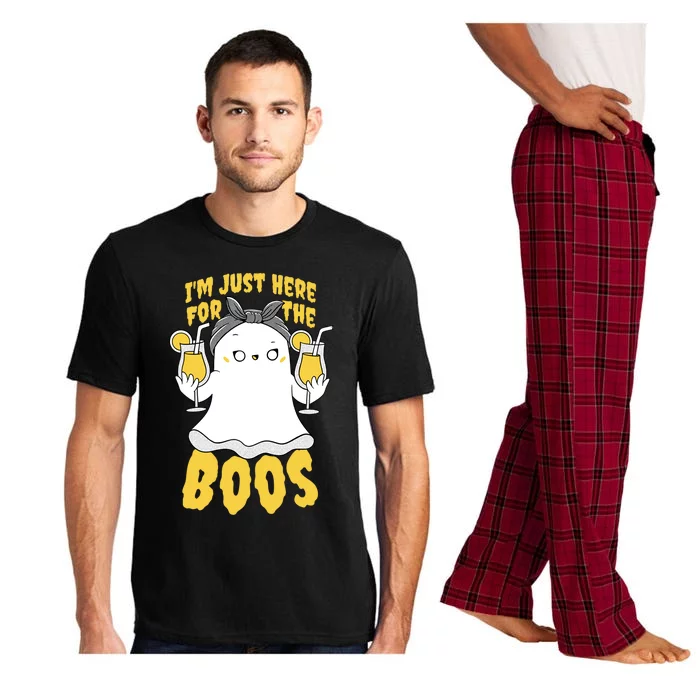 Halloween Im Just Here For The Boos Funny Cool Gift Pajama Set