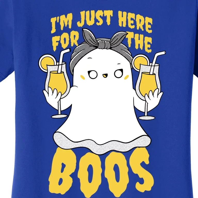 Halloween Im Just Here For The Boos Funny Cool Gift Women's T-Shirt