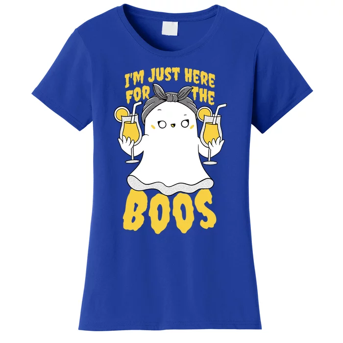 Halloween Im Just Here For The Boos Funny Cool Gift Women's T-Shirt