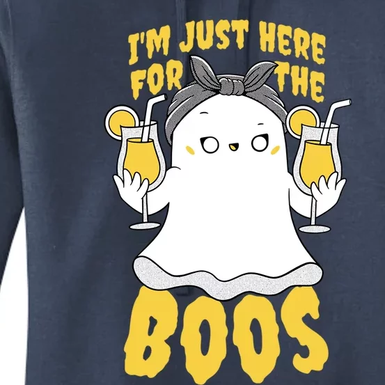 Halloween Im Just Here For The Boos Funny Cool Gift Women's Pullover Hoodie