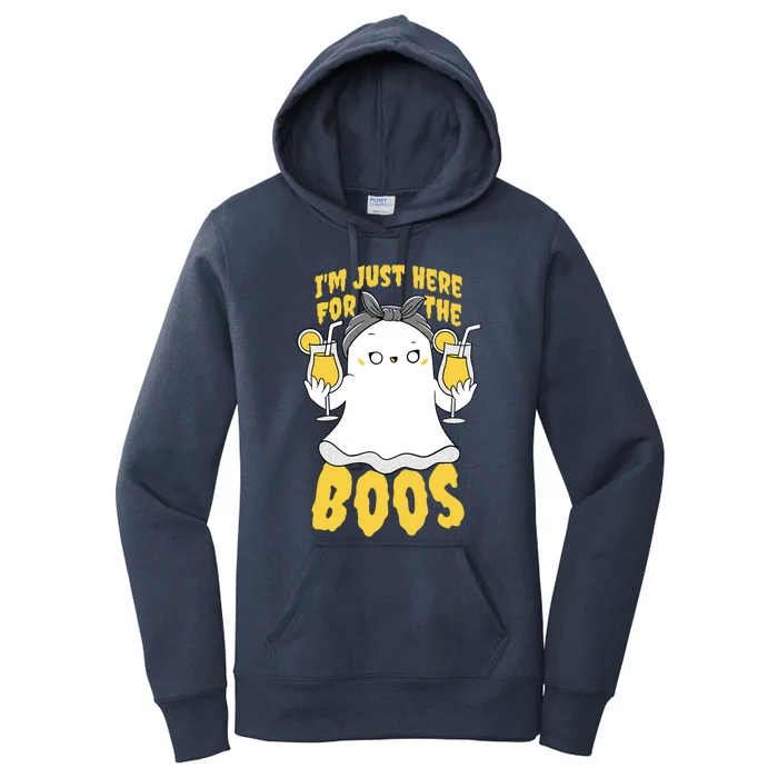 Halloween Im Just Here For The Boos Funny Cool Gift Women's Pullover Hoodie