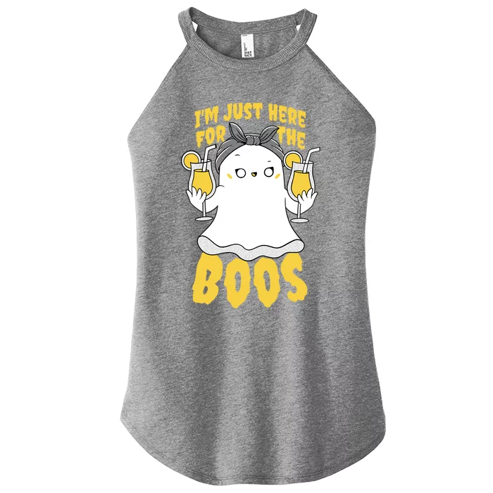 Halloween Im Just Here For The Boos Funny Cool Gift Women’s Perfect Tri Rocker Tank