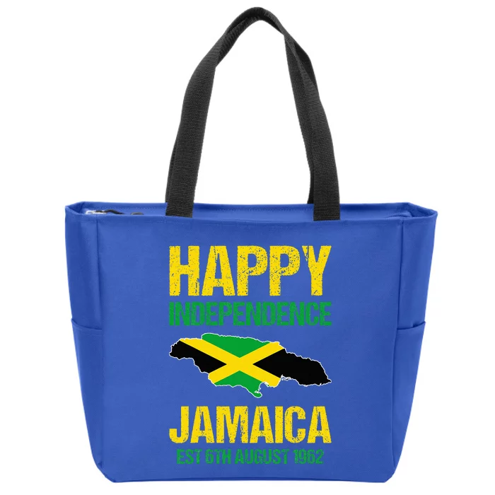 Happy Independence Jamaica Est 6th August 1962 Jamaican Zip Tote Bag