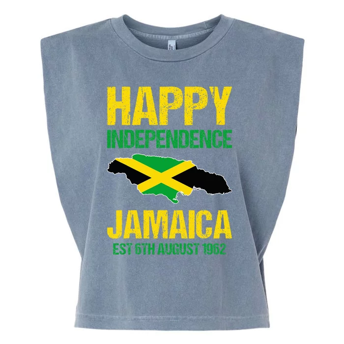 Happy Independence Jamaica Est 6th August 1962 Jamaican Garment-Dyed Women's Muscle Tee