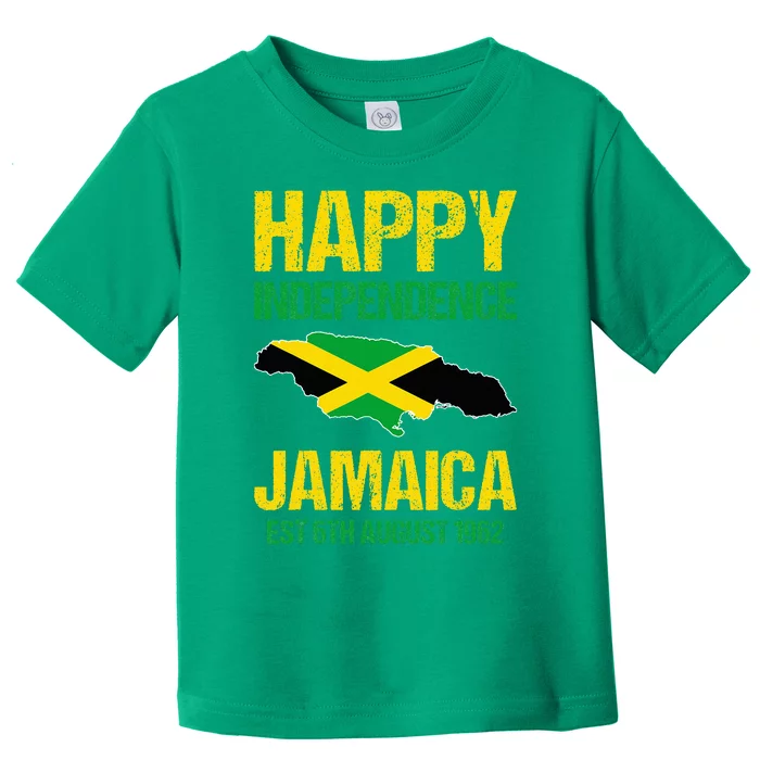 Happy Independence Jamaica Est 6th August 1962 Jamaican Toddler T-Shirt