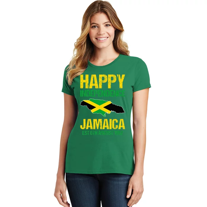 Happy Independence Jamaica Est 6th August 1962 Jamaican Women's T-Shirt