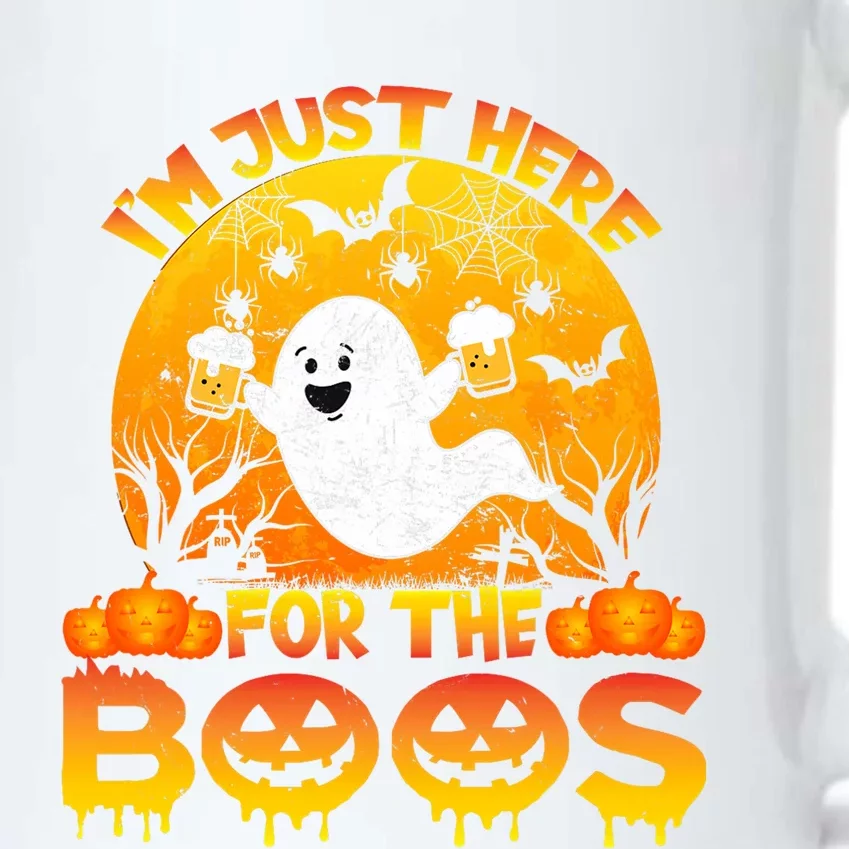 Halloween IM Just Here For The Boos Funny Ghost Costume Black Color Changing Mug