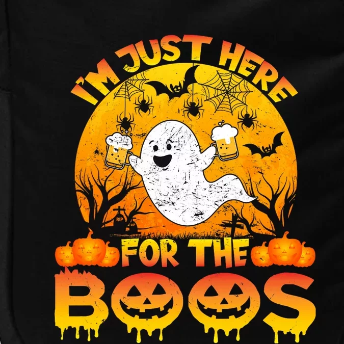 Halloween IM Just Here For The Boos Funny Ghost Costume Impact Tech Backpack