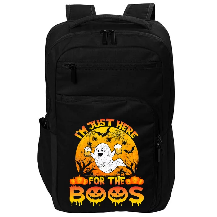 Halloween IM Just Here For The Boos Funny Ghost Costume Impact Tech Backpack