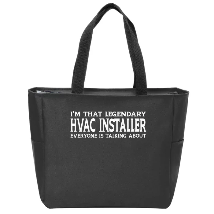 Hvac Installer Job Title Employee Funny Hvac Installer Zip Tote Bag