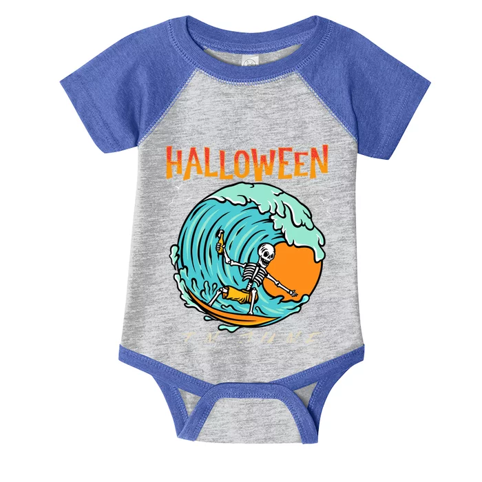 Halloween In June Funny Summer Vacation Beach Family Trip Gift Infant Baby Jersey Bodysuit