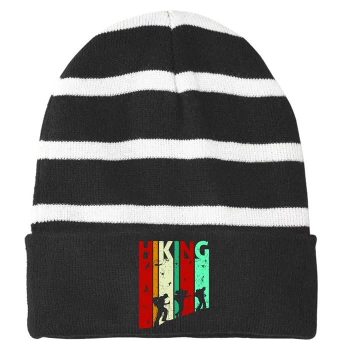 Hiking Striped Beanie with Solid Band