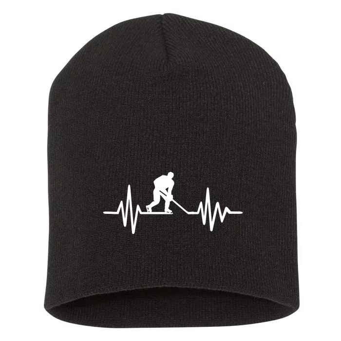 Hockey Is Like Football But Just For Men Short Acrylic Beanie