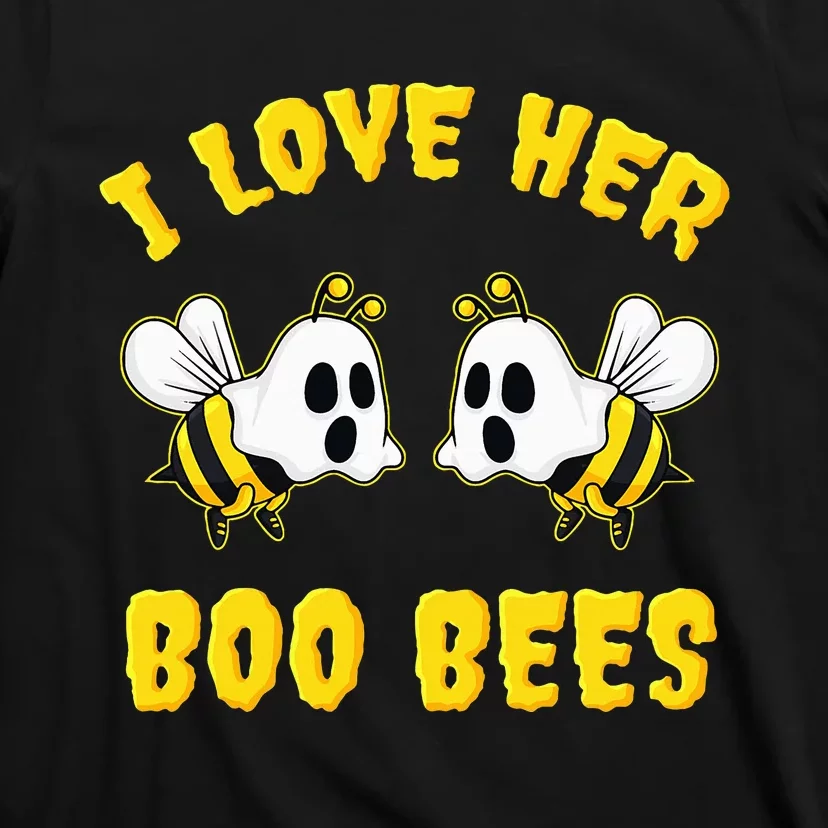 Halloween I Love Her Boo Bees Funny T-Shirt