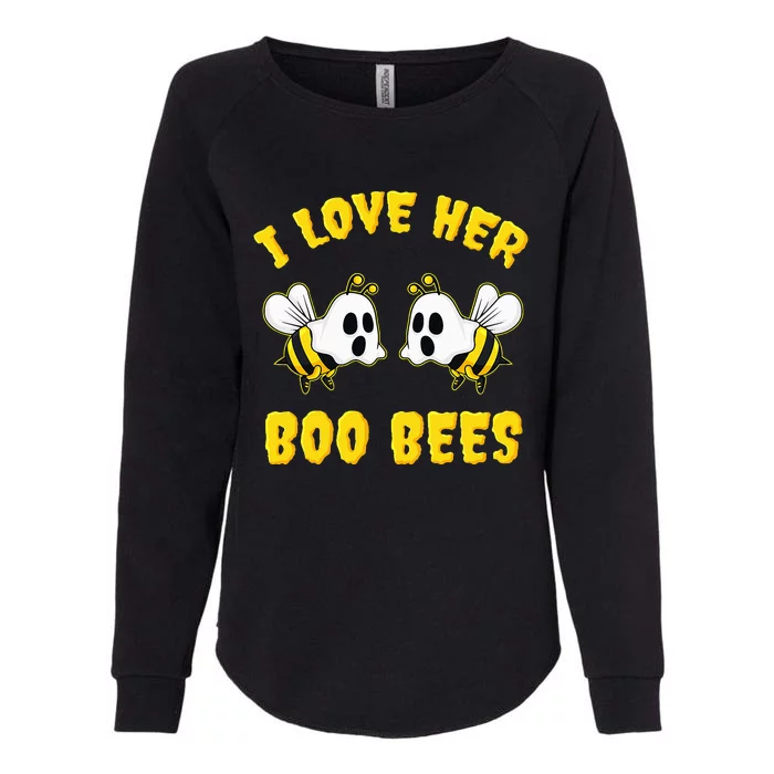 Halloween I Love Her Boo Bees Funny Womens California Wash Sweatshirt