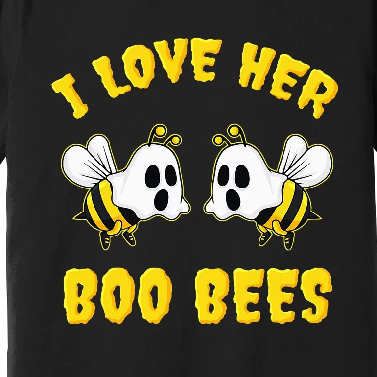 Halloween I Love Her Boo Bees Funny Premium T-Shirt