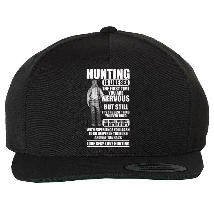 Hunting Is Like Sex Wool Snapback Cap