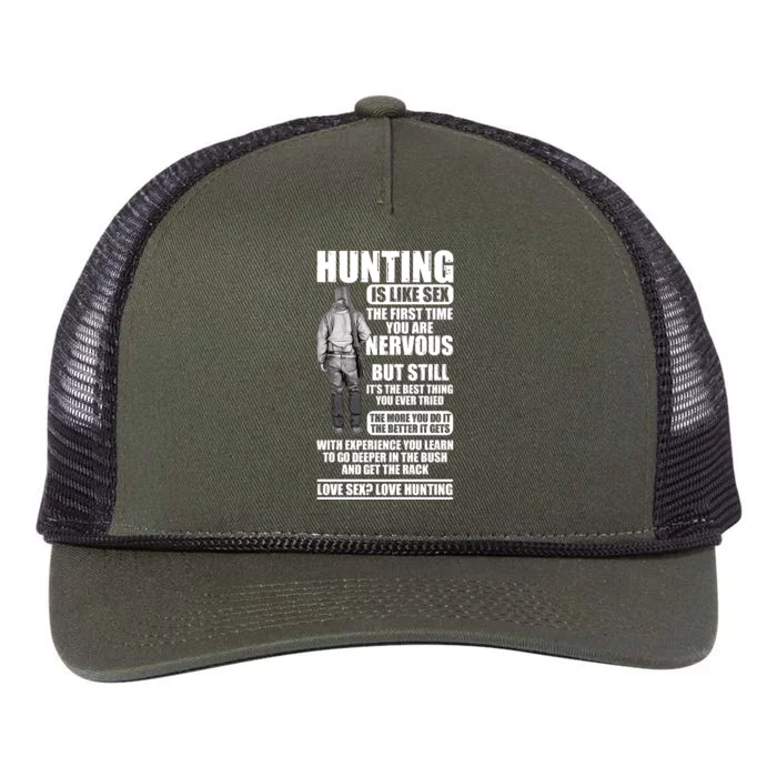 Hunting Is Like Sex Retro Rope Trucker Hat Cap