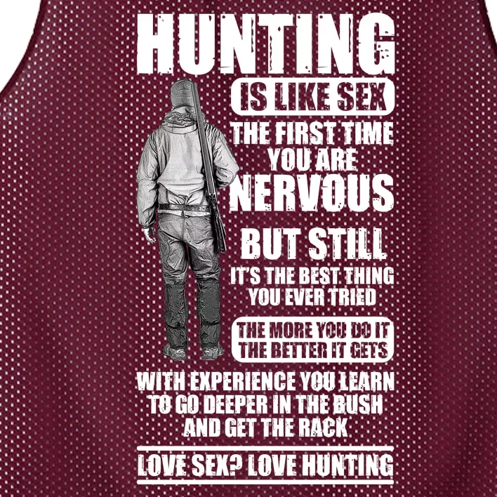 Hunting Is Like Sex Mesh Reversible Basketball Jersey Tank